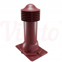 Труба вентиляции 150 мм утепленный выход универсальный для кровли крыши из профнастила и металлочерепицы, красный RAL3005