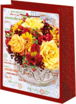 Пакет подарочный Желтые розы 18х23 см