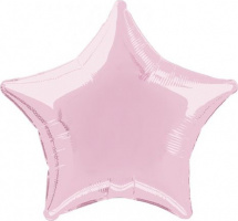 Воздушный шарик 18"/45 см Звезда Пастель светло-розовый