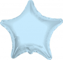 Воздушный шарик 18"/45 см Звезда Пастель светло-голубой