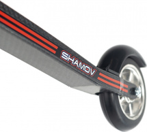 Лыжероллеры коньковые Shamov 04-3R карбон 62 см, колеса каучук 10 см - Фото 2