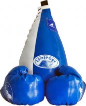 Детский боксерский набор Leosport №5, груша мешок 45х20 см, детские перчатки