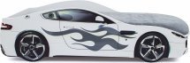Комплект кровать-машина Бондмобиль белый и объемные пластиковые колеса 2 шт - Фото 5