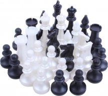 Набор 2в1 Ладья-С шахматы пластмассовые и шашки пластмассовые