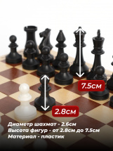 Набор 2в1 Ладья-С шахматы пластмассовые и шашки пластмассовые - Фото 19