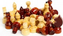 Набор шахматы Ладья-С обиходные в пакете и шахматная доска картон 31х31 см - Фото 2