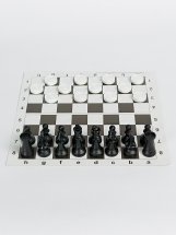 Набор шахматы и шашки Ладья-С пластмассовые и шахматная доска картон 31х31 см - Фото 14