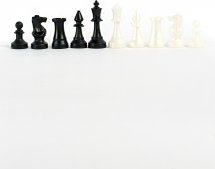 Набор шахматы и шашки Ладья-С пластмассовые и шахматная доска картон 31х31 см - Фото 7