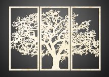 Настенное панно триптих Дерево древесина без покрытия 1060х750х3 мм
