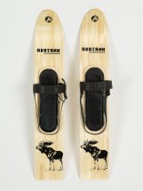 Комплект охотничьих лыж Маяк ОХОТНИК с креплением кожа с пяткой и чехлом 90х15 см, дерево - Фото 10