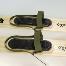 Комплект охотничьих лыж Маяк ОХОТНИК с креплением брезент и чехлом 120х15 см, дерево - Фото 6