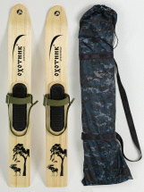 Комплект охотничьих лыж Маяк ОХОТНИК с креплением брезент и чехлом 120х15 см, дерево - Фото 16