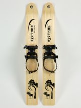Комплект охотничьих лыж Маяк ОХОТНИК с полужестким креплением и чехлом 120х15 см, дерево-пластик - Фото 2