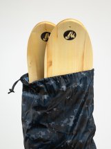 Комплект охотничьих лыж Маяк ОХОТНИК с креплением кожа с пяткой и чехлом 120х15 см, дерево-пластик - Фото 7