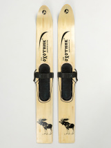 Комплект охотничьих лыж Маяк ОХОТНИК с креплением кожа с пяткой и чехлом 120х15 см, дерево-пластик - Фото 5