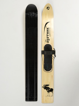 Комплект охотничьих лыж Маяк ОХОТНИК с креплением кожа с пяткой и чехлом 120х15 см, дерево-пластик - Фото 8