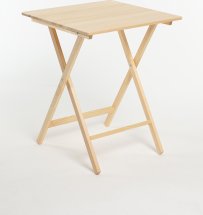 Комплект стол складной большой Leomik, дерево, 60х60х71 и 2 стула складных без покрытия из массива березы с прямой спинкой - Фото 17
