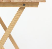 Комплект стол складной большой Leomik, дерево, 60х60х71 и 2 стула складных без покрытия из массива березы с прямой спинкой - Фото 19