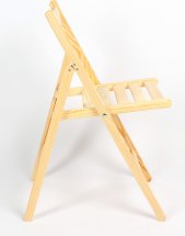 Комплект столик придиванный Leomik, дерево, 35.5 х 55.5 х 58 и стул складной без покрытия из массива сосны Leomik, 1 шт
