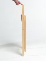 Комплект столик придиванный Leomik, дерево, 35.5 х 55.5 х 58 и стул складной без покрытия из массива березы с прямой спинкой Leo - Фото 11