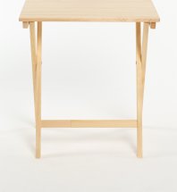 Комплект столик придиванный Leomik, дерево, 35.5 х 55.5 х 58 и стул складной без покрытия из массива березы с прямой спинкой Leo - Фото 14