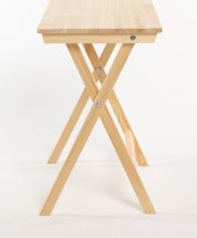 Комплект столик придиванный Leomik, дерево, 35.5 х 55.5 х 58 и стул складной СТАНДАРТ без покрытия, береза, с прямой спинкой - Фото 15