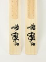 Охотничьи лыжи Маяк ТАЕЖНЫЕ  с камусом 6 см 170х18 см, дерево + накладки, дерево - Фото 21