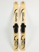 Комплект охотничьих лыж Маяк ОХОТНИК с креплением кожа с пяткой и чехлом 165х15 см, дерево - Фото 5