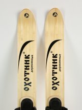 Комплект охотничьих лыж Маяк ОХОТНИК с креплением кожа с пяткой и чехлом 165х15 см, дерево-пластик - Фото 6