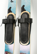 Комплект охотничьих лыж Маяк РЫБАЦКИЕ с креплением кожа с пяткой 120 х 11, дерево-пластик - Фото 9