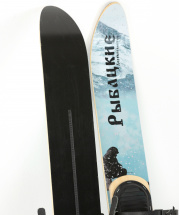 Комплект охотничьих лыж Маяк РЫБАЦКИЕ с креплением кожа с пяткой 120 х 11, дерево-пластик - Фото 11