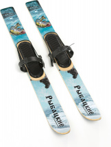 Комплект охотничьих лыж Маяк РЫБАЦКИЕ с креплением кожа с пяткой 120 х 11, дерево-пластик - Фото 5
