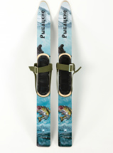 Комплект охотничьих лыж Маяк РЫБАЦКИЕ с креплением брезент 120 х 11, дерево-пластик - Фото 7