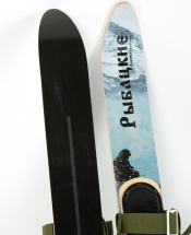 Комплект охотничьих лыж Маяк РЫБАЦКИЕ с креплением брезент 120 х 11, дерево-пластик - Фото 11