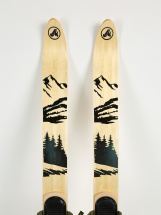 Комплект охотничьих лыж Маяк Лесные с креплением брезент 175х11 см, дерево - Фото 4