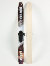 Комплект охотничьих лыж Маяк ТАЙГА с креплениями кожа с пяткой 175х15 см, дерево, цветные - Фото 4
