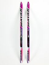 Лыжи подростковые беговые Маяк деревянные с креплениями NNN, 150 см, фиолетовые - Фото 3
