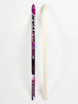 Лыжи подростковые беговые Маяк деревянные с креплениями NNN, 150 см, фиолетовые - Фото 2