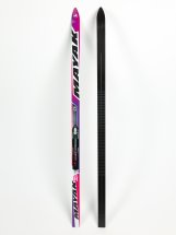 Лыжи подростковые беговые Маяк из дерево-пластика с креплениями NNN, 150 см, фиолетовые - Фото 3