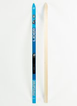 Лыжи подростковые беговые Маяк деревянные с креплениями NNN, 150 см, голубые - Фото 2