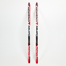 Лыжи подростковые беговые Маяк деревянные с креплениями NNN, 160 см, красно-бело-черные - Фото 2