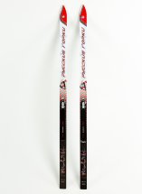 Лыжи подростковые беговые Маяк из дерево-пластика с креплениями NNN, 140 см, красно-белые - Фото 4