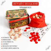 Русское лото Ладья-С в металлической коробке с пластиковыми жетонами - Фото 9