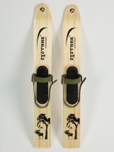 Комплект охотничьих лыж Маяк ОХОТНИК с креплением брезент 155х15 см, дерево - Фото 4