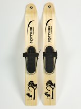 Комплект охотничьих лыж Маяк ОХОТНИК с креплением кожа с пяткой 120х15 см, дерево - Фото 4