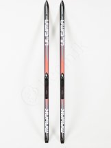 Детские подростковые лыжи Маяк пластик (с насечками) с креплениями NNN 170 см, красно-серые