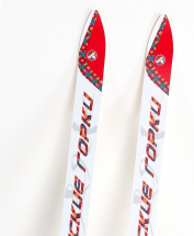 Лыжи подростковые беговые Маяк из дерево-пластика с универсальными креплениями, 140 см, красно-белые - Фото 13