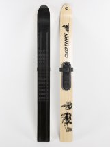 Комплект охотничьих лыж Маяк ОХОТНИК Тайга с полимерным креплением 165х15 см, дерево-пластик