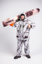 Охотничьи лыжи Маяк Таежные с камусом 10 см 170х20 см, дерево-пластик + накладки дерево - Фото 5