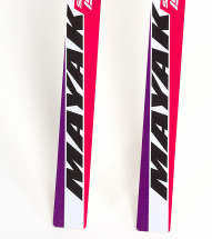 Лыжи подростковые беговые Маяк из дерево-пластика с универсальными креплениями, 150 см, фиолетовые - Фото 14